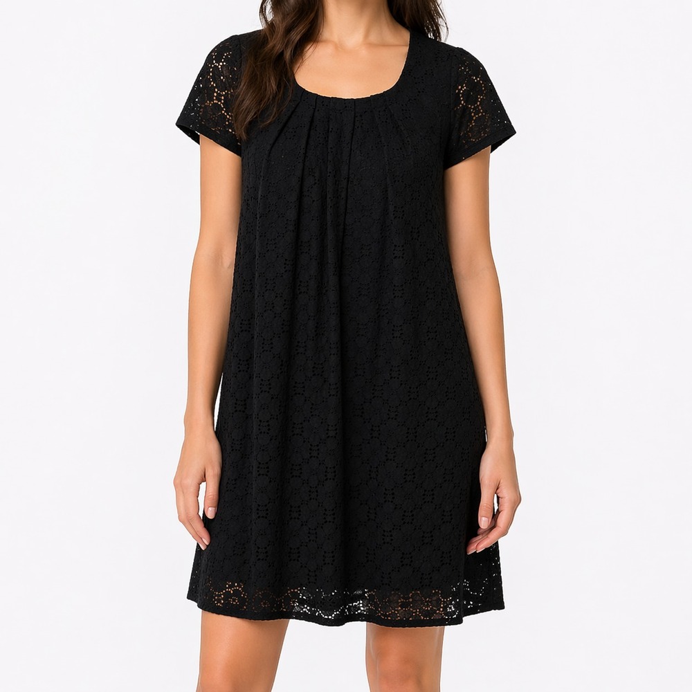 Marks & Spencer Rosie for Autograph Black Silk French Lace Mini Dress Small NWT